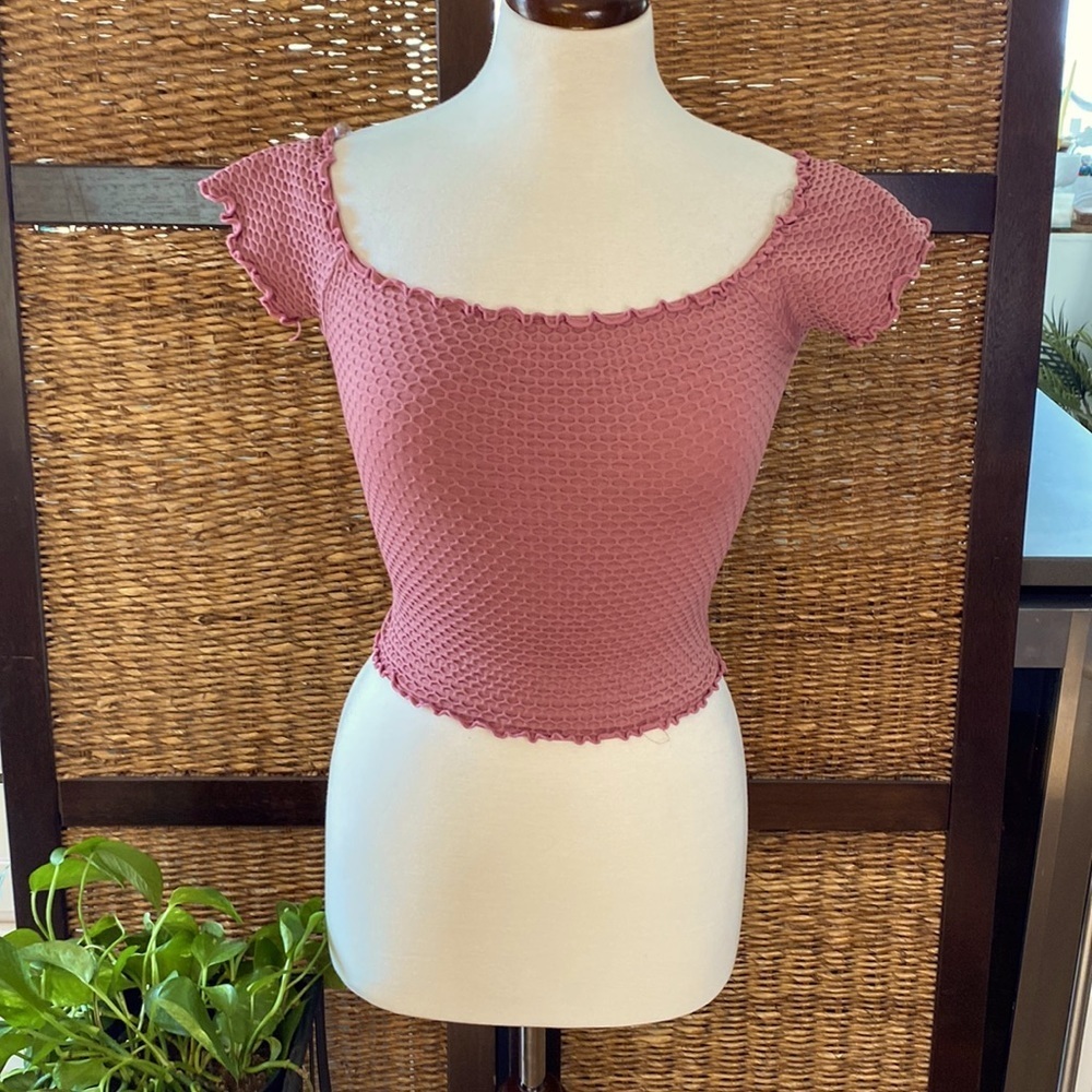 aeropostale small mauve stretchy crop top